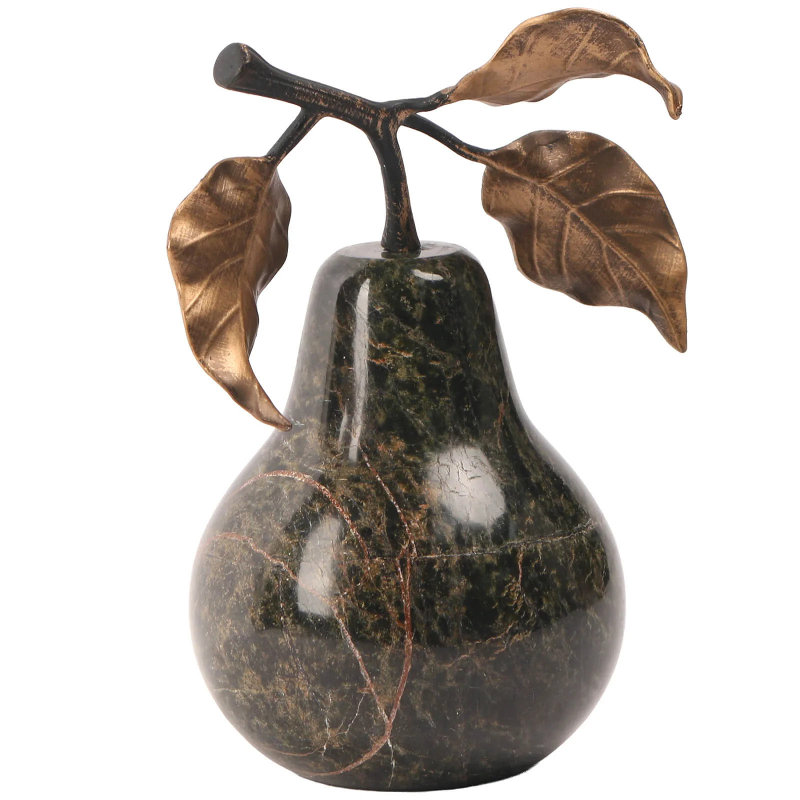 Keiichi Pear Ornament – Forest Green Marble - Image 3