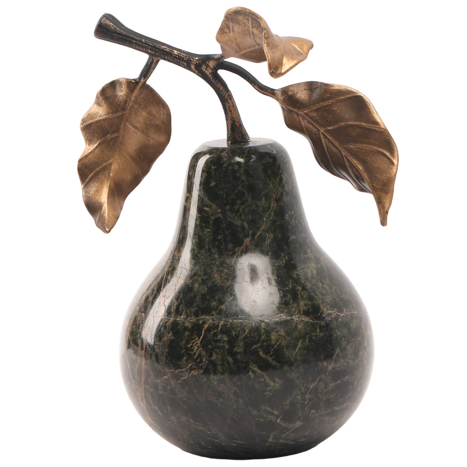 Keiichi Pear Ornament – Forest Green Marble - Image 4
