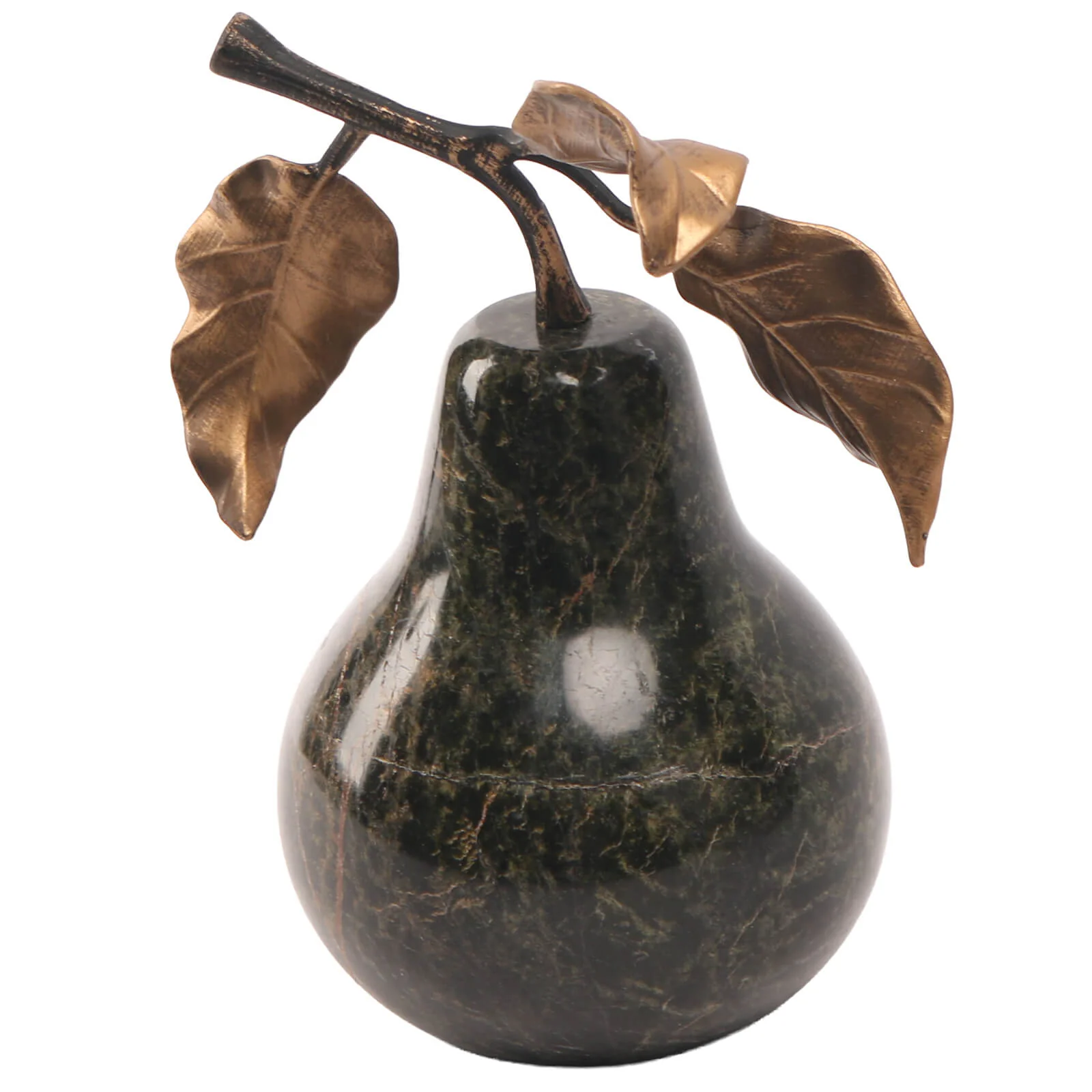 Keiichi Pear Ornament – Forest Green Marble - Image 5