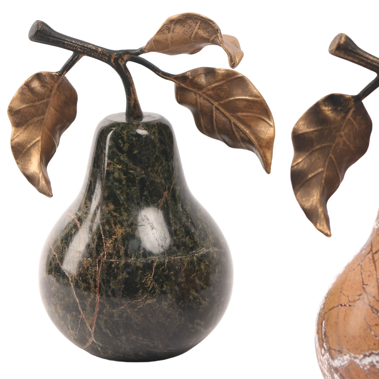 Keiichi Pear Ornament – Forest Green Marble - Image 6