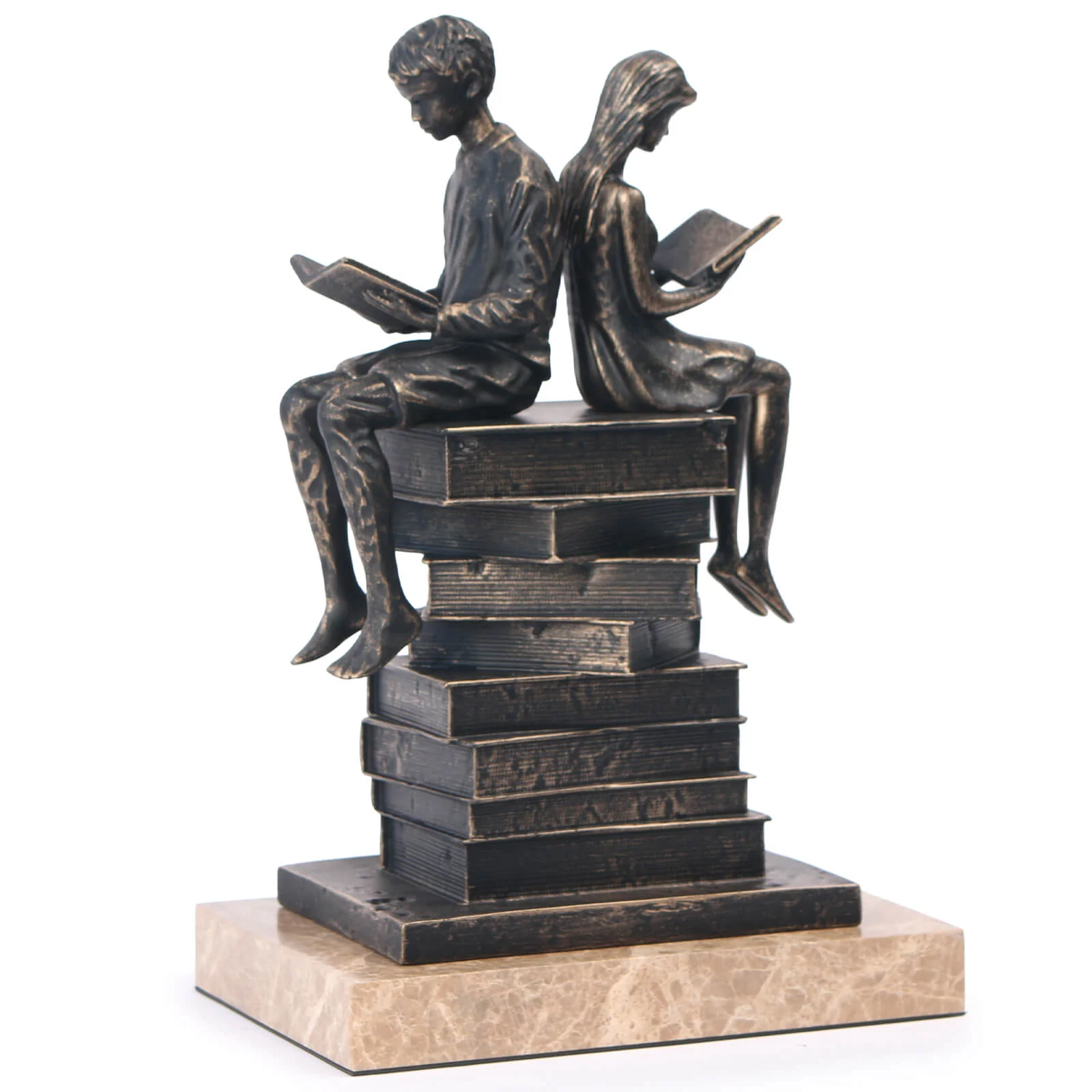 Keiichi Reading Figures Sculpture - Image 4