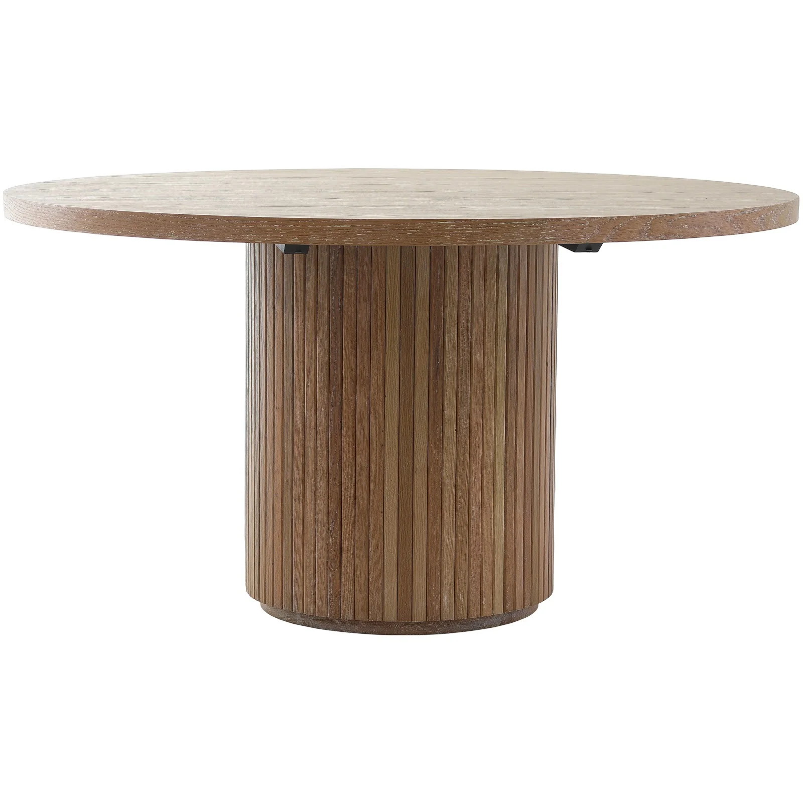 Keiichi Reeded Oak Round Dining Table - Image 2