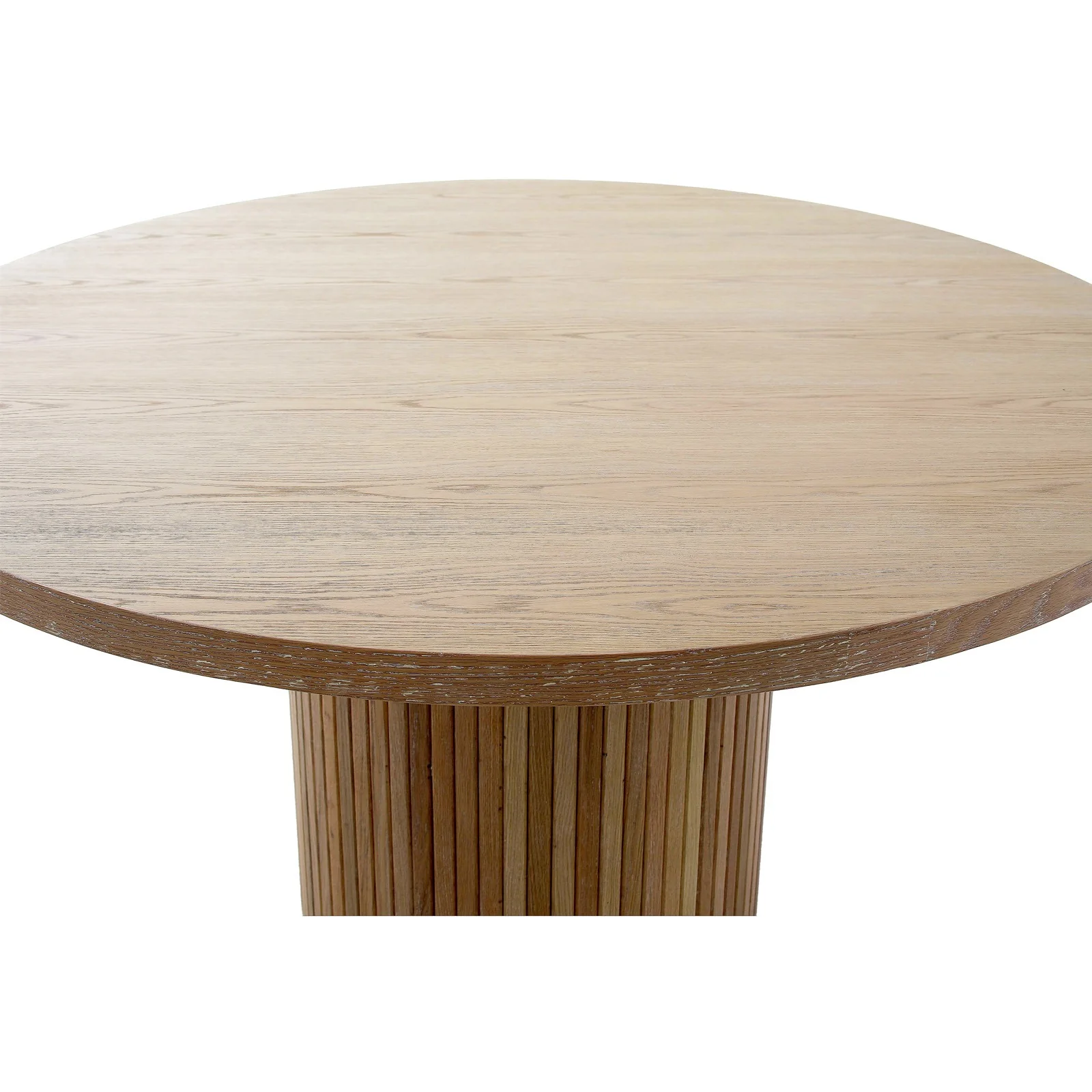 Keiichi Reeded Oak Round Dining Table - Image 3