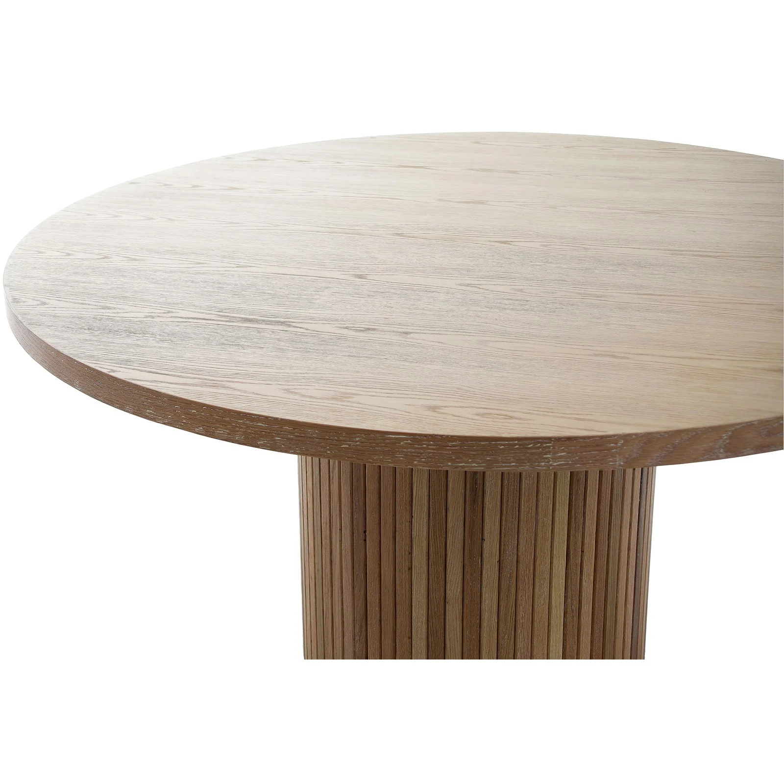 Keiichi Reeded Oak Round Dining Table - Image 5