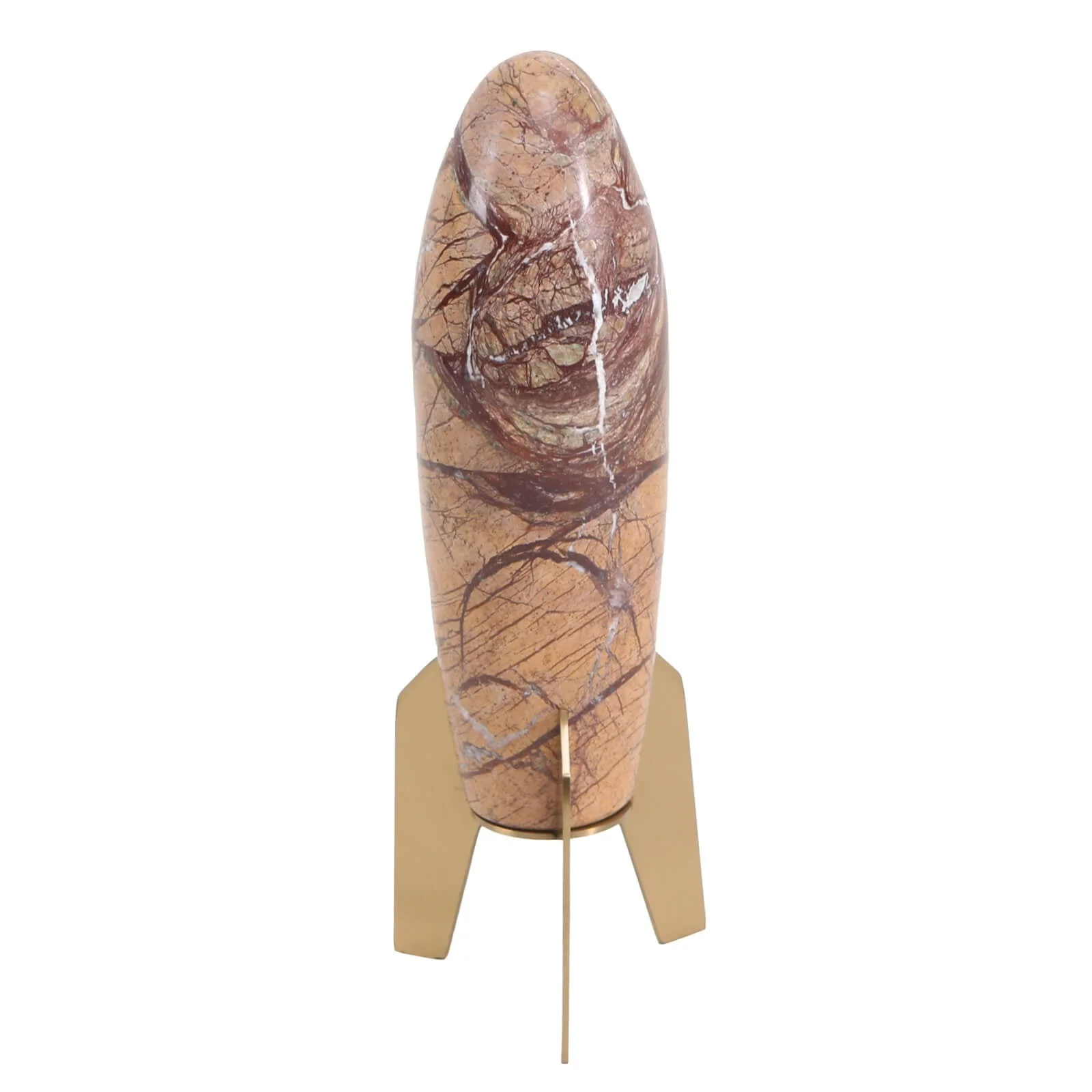 Keiichi Rocket Sculpture – Brown Marble – Small - Image 3