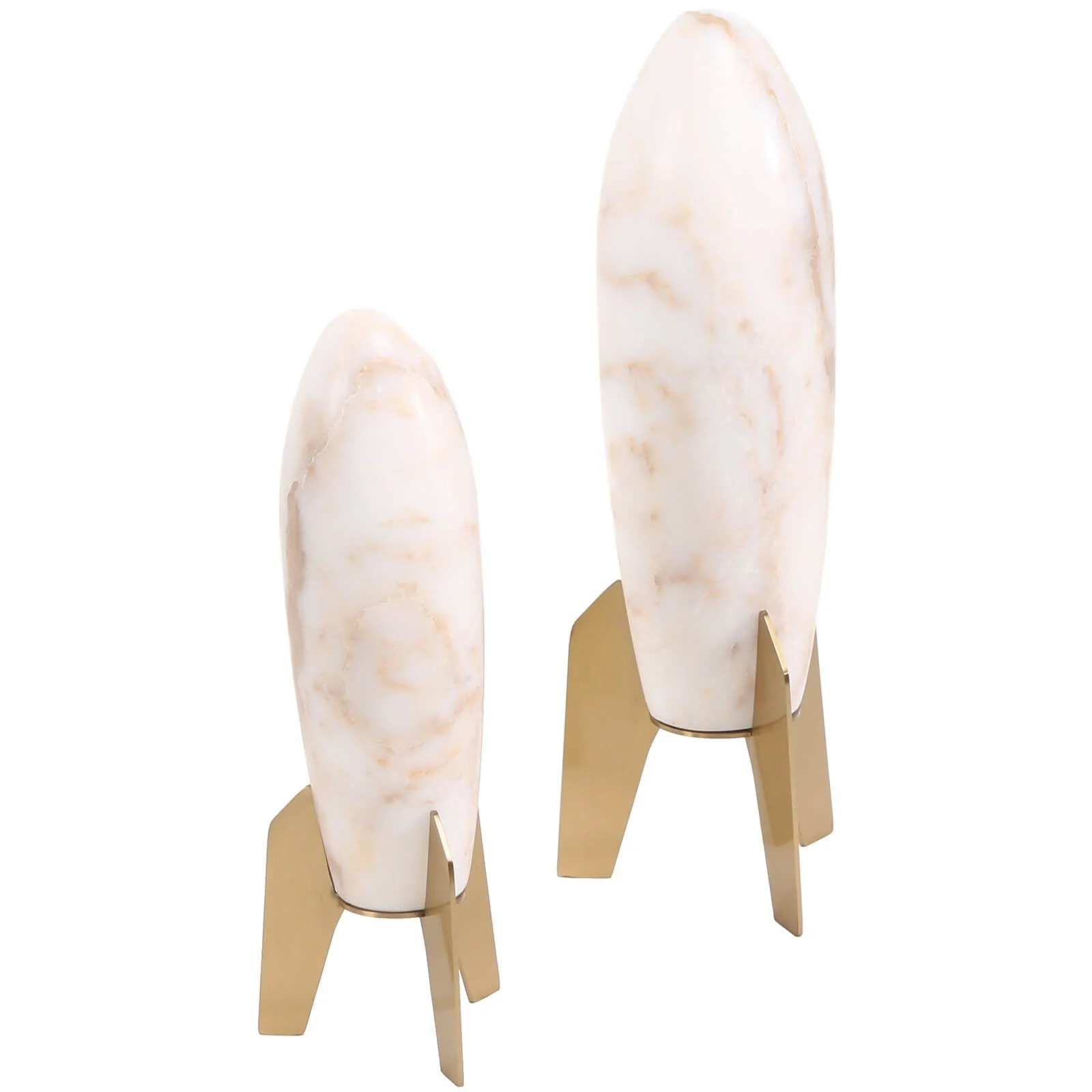 Keiichi Rocket Sculpture – White Marble – Large - Image 4