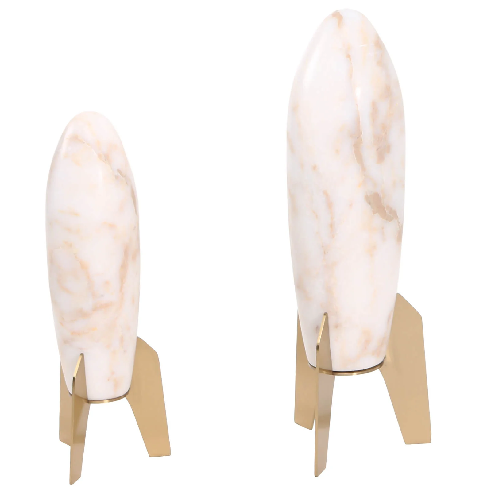 Keiichi Rocket Sculpture – White Marble – Large - Image 5