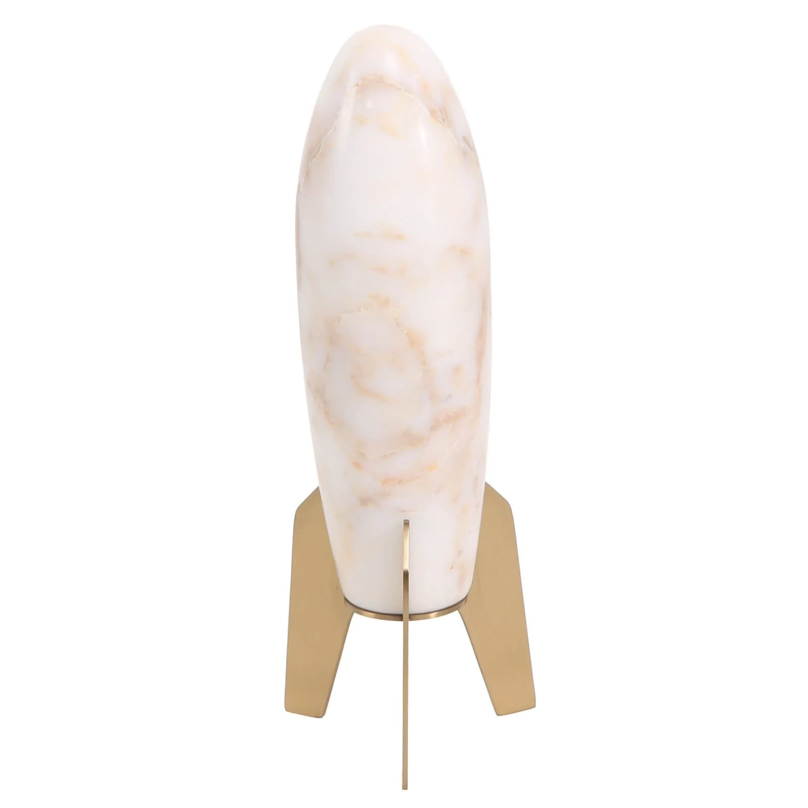 Keiichi Rocket Sculpture – White Marble – Small