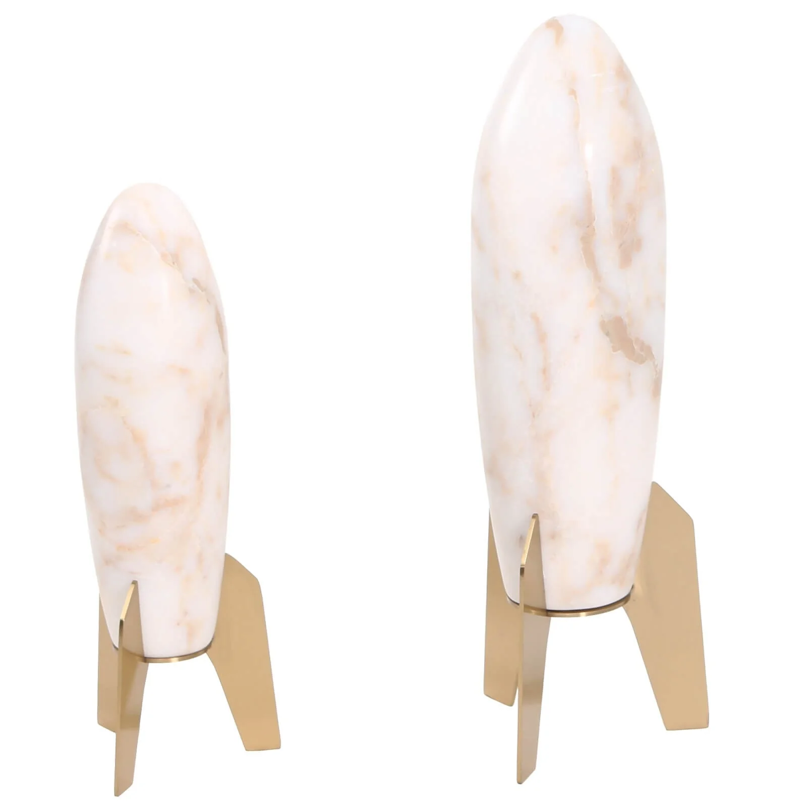 Keiichi Rocket Sculpture – White Marble – Small - Image 5
