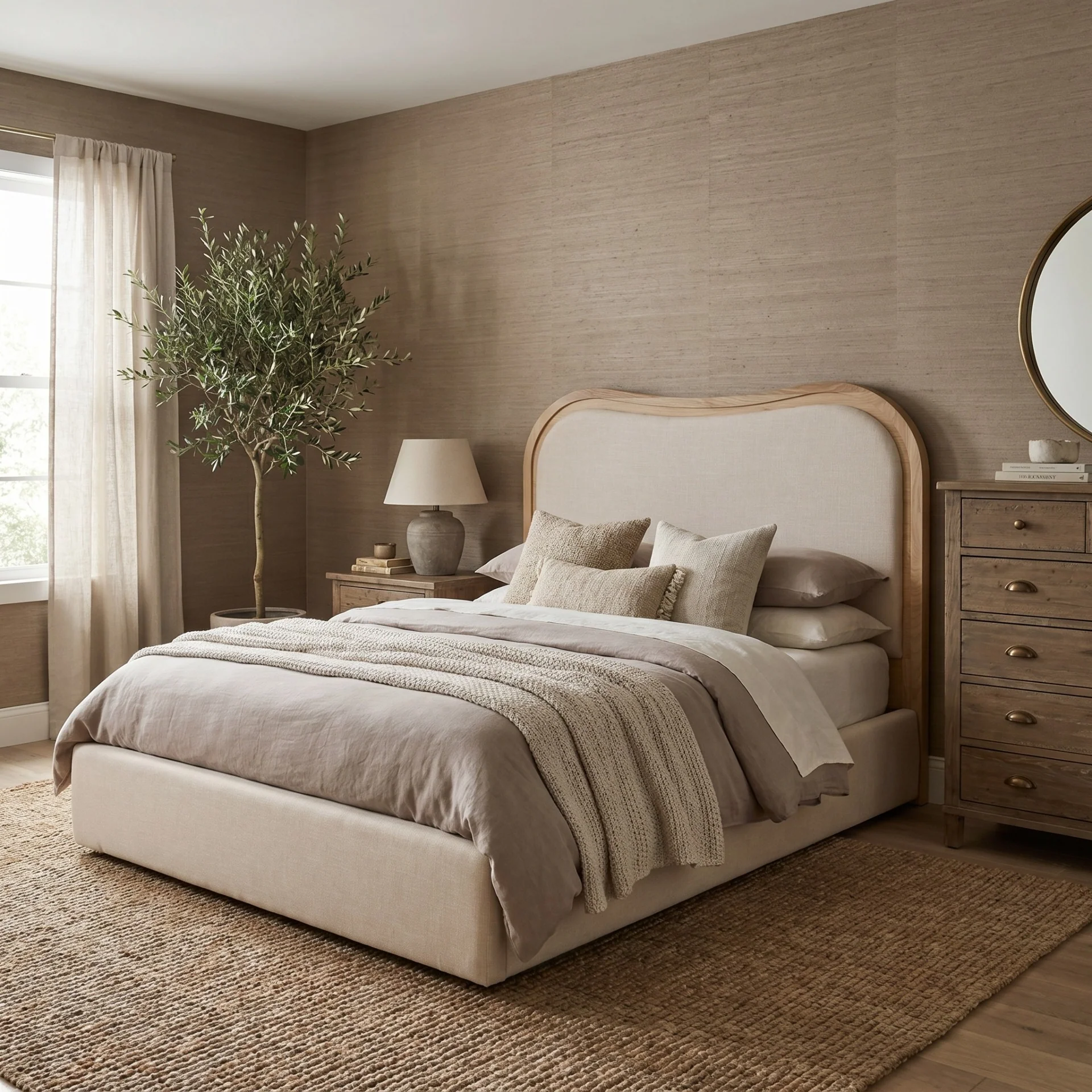 Keiichi Sandford Curved Upholstered Bed – Super King - Image 6
