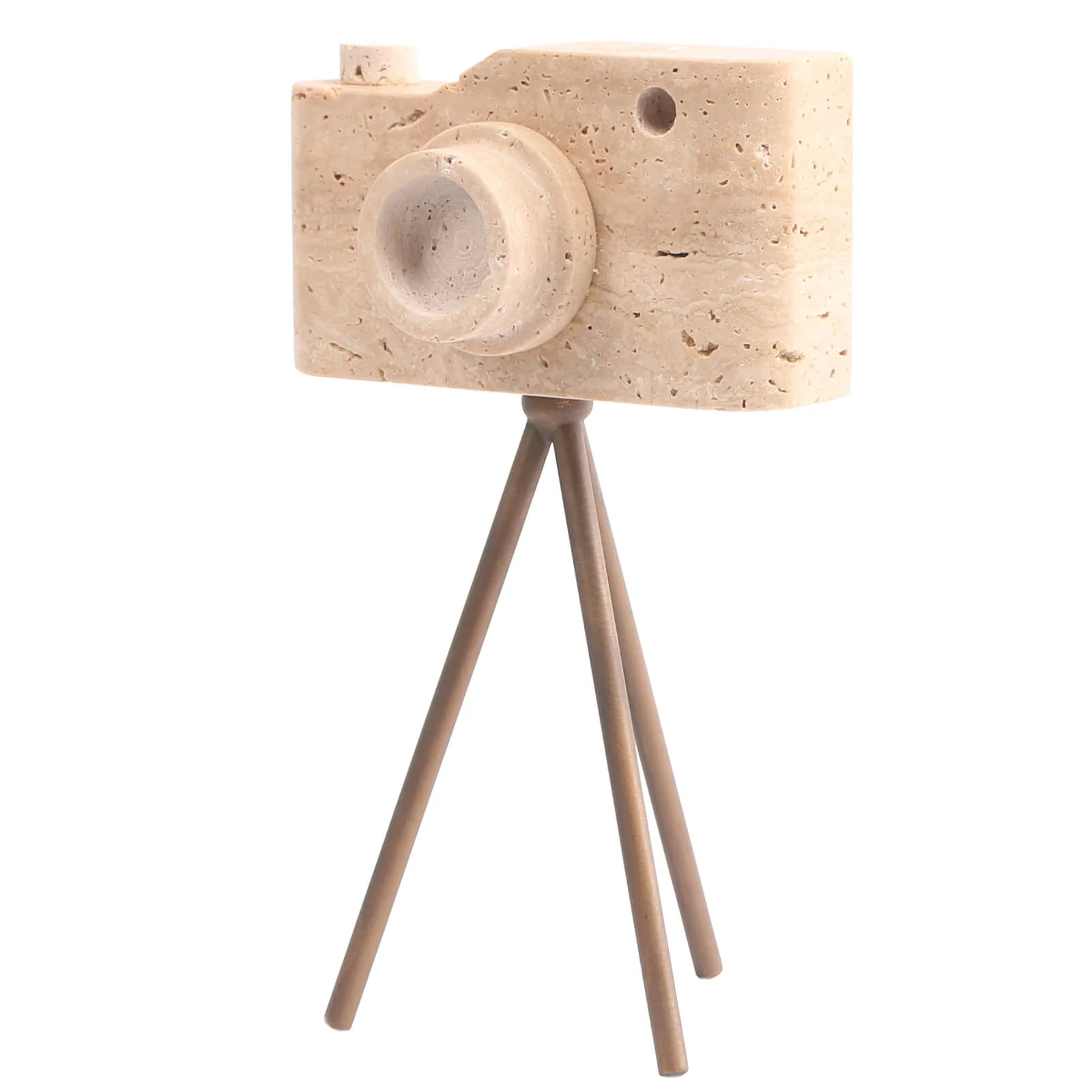 Keiichi Shutterclick Sculpture – Travertine - Image 2