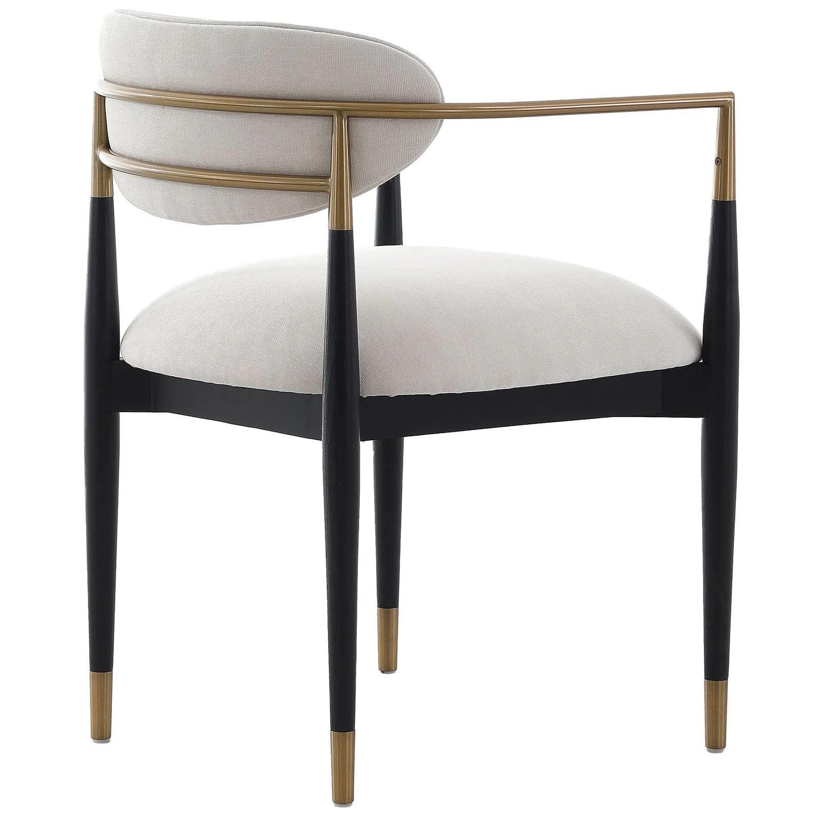 Keiichi Soho Dining Chair – Ebony and Brass - Image 4