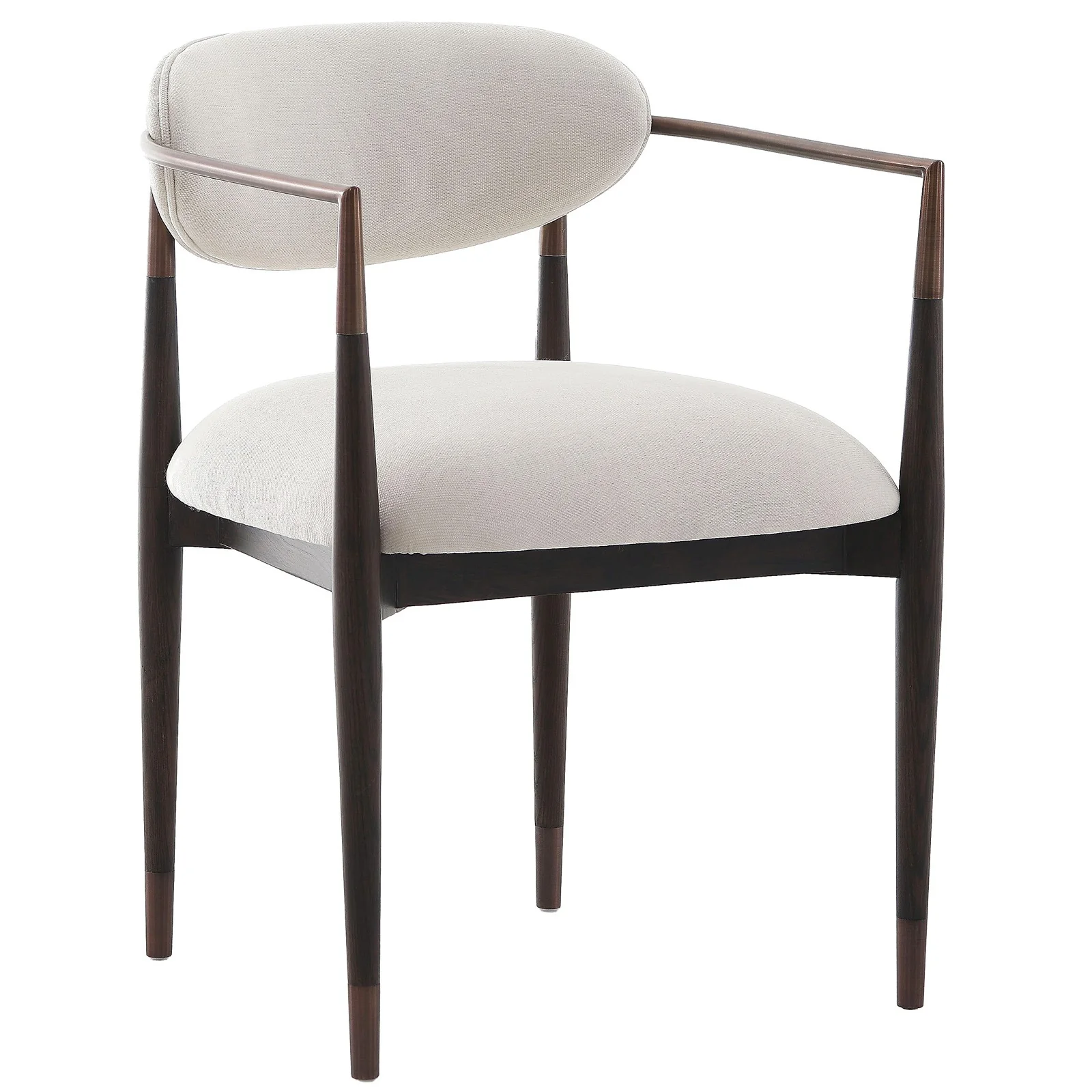 Keiichi Soho Dining Chair – Walnut and Bronze - Image 2