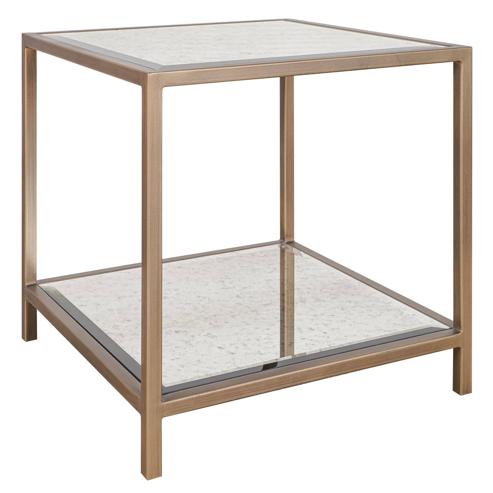 Keiichi Square Upton Side Table in Antique Brass – Square - Image 4