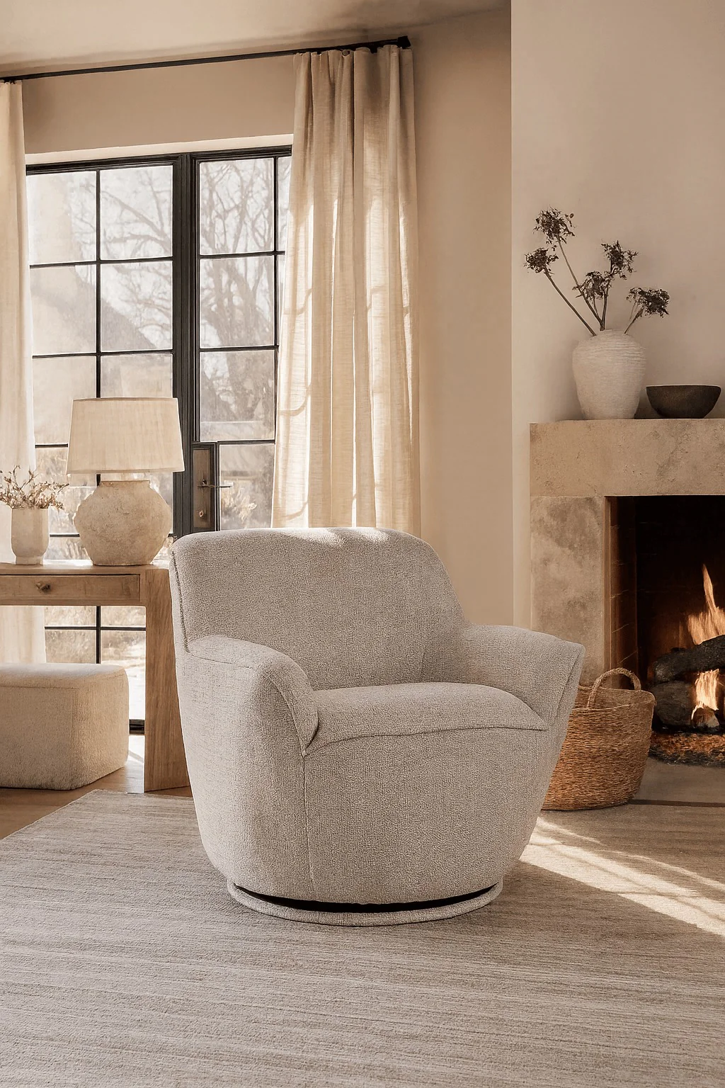 Keiichi Teddington Swivel Accent Chair - Image 6
