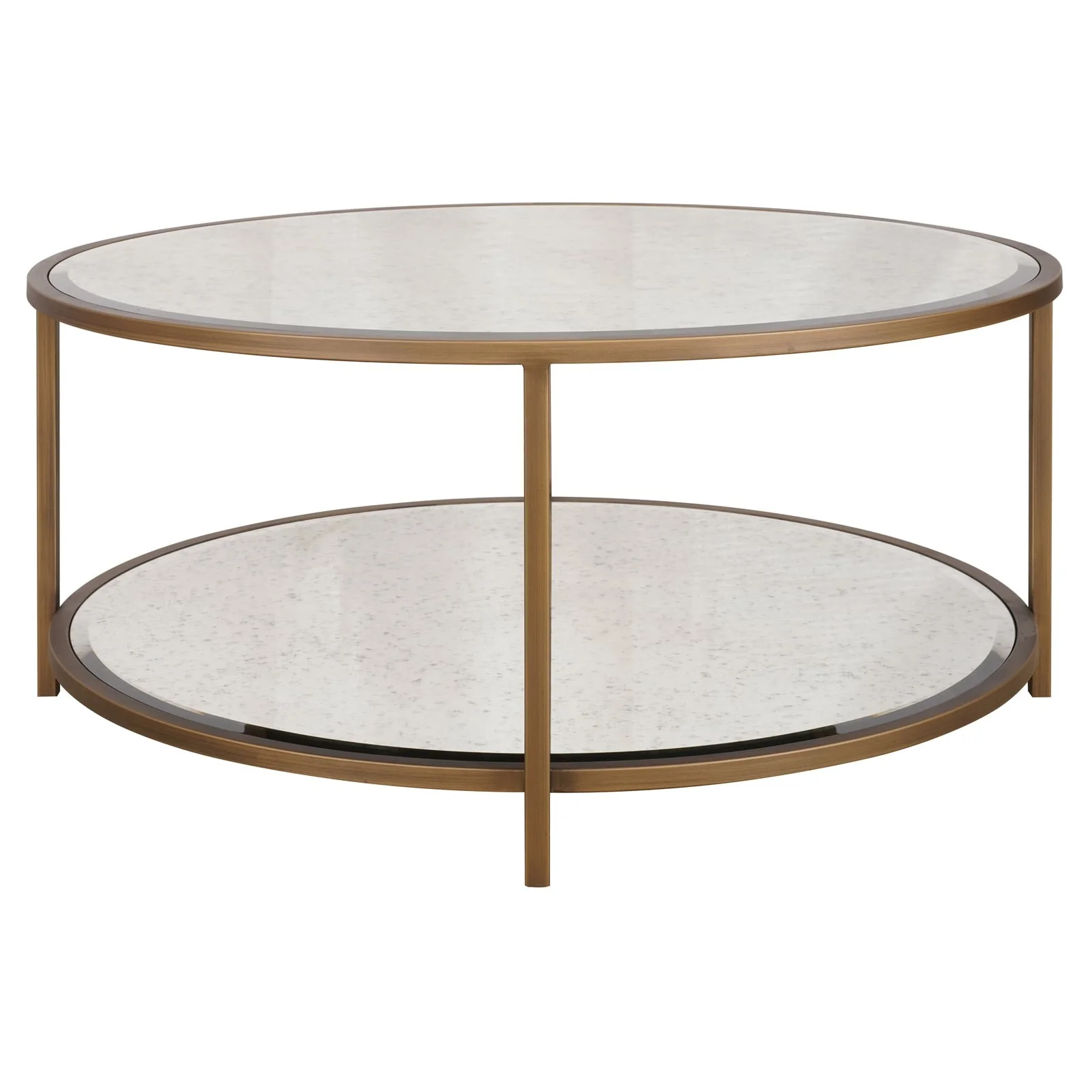 Keiichi Upton Coffee Table in Antique Brass – Round