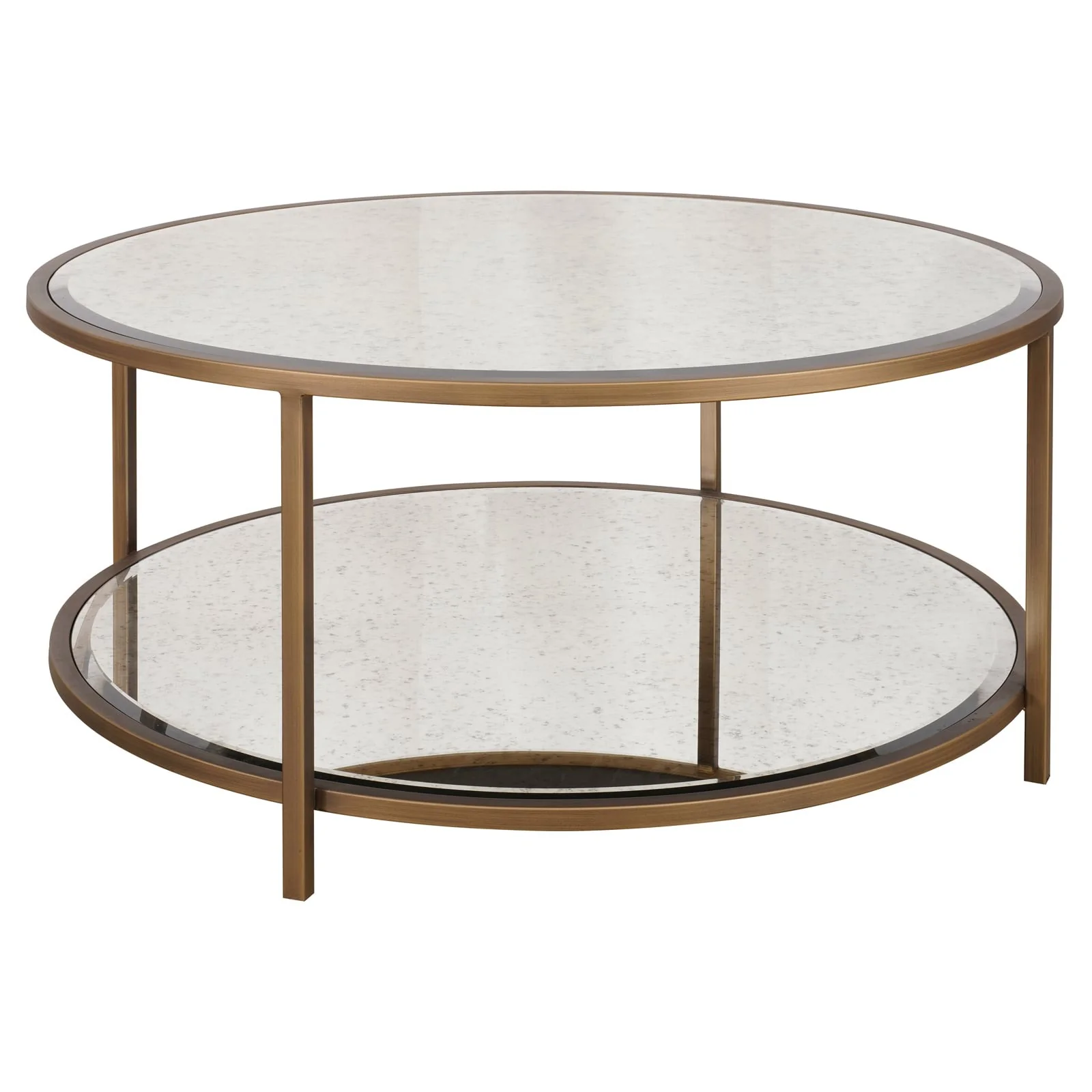Keiichi Upton Coffee Table in Antique Brass – Round - Image 2
