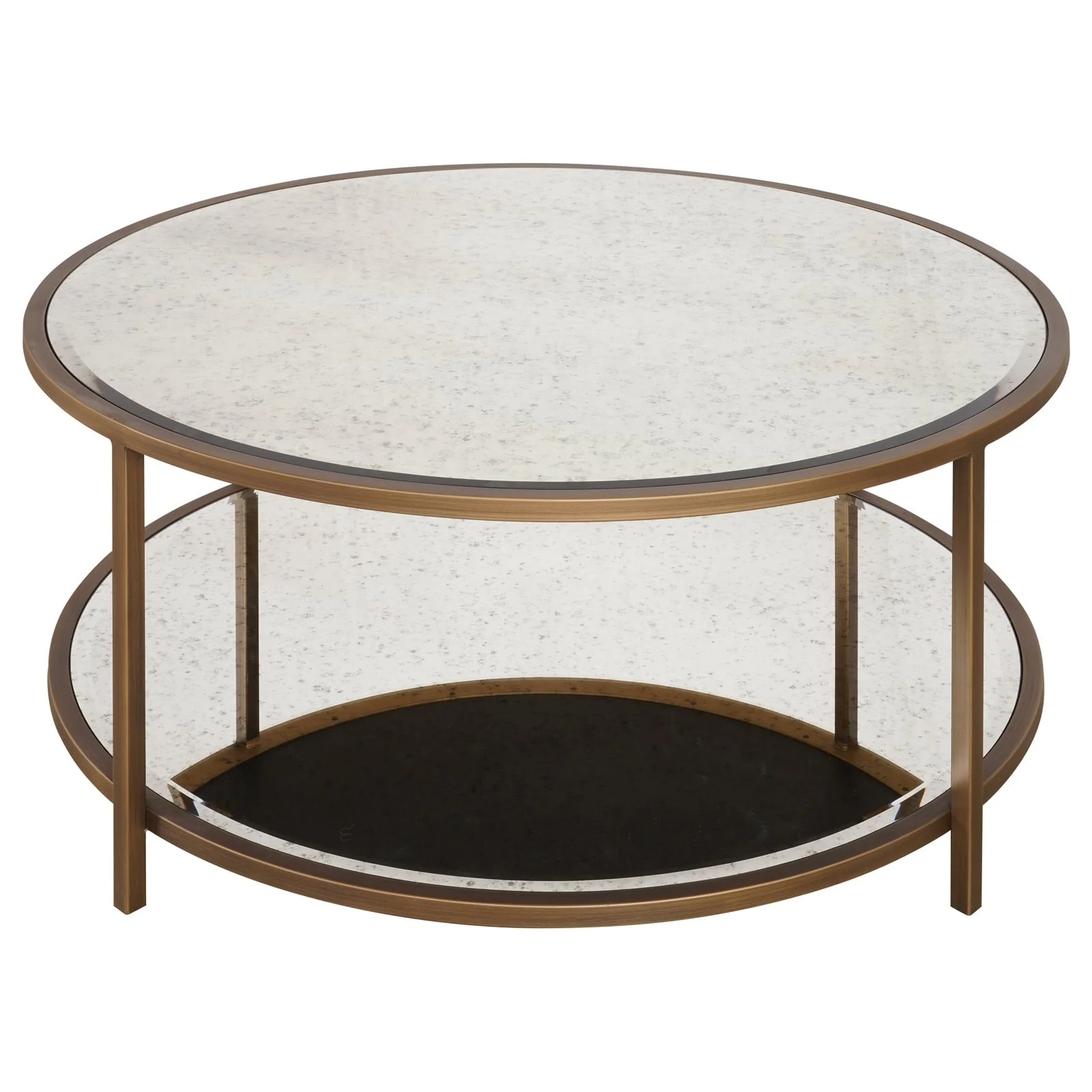 Keiichi Upton Coffee Table in Antique Brass – Round - Image 3