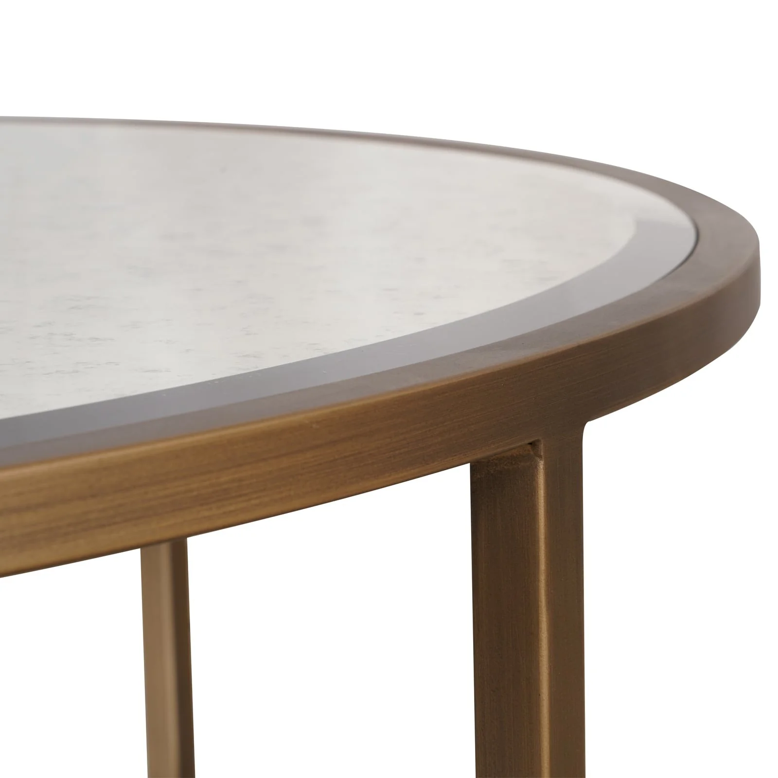 Keiichi Upton Coffee Table in Antique Brass – Round - Image 4