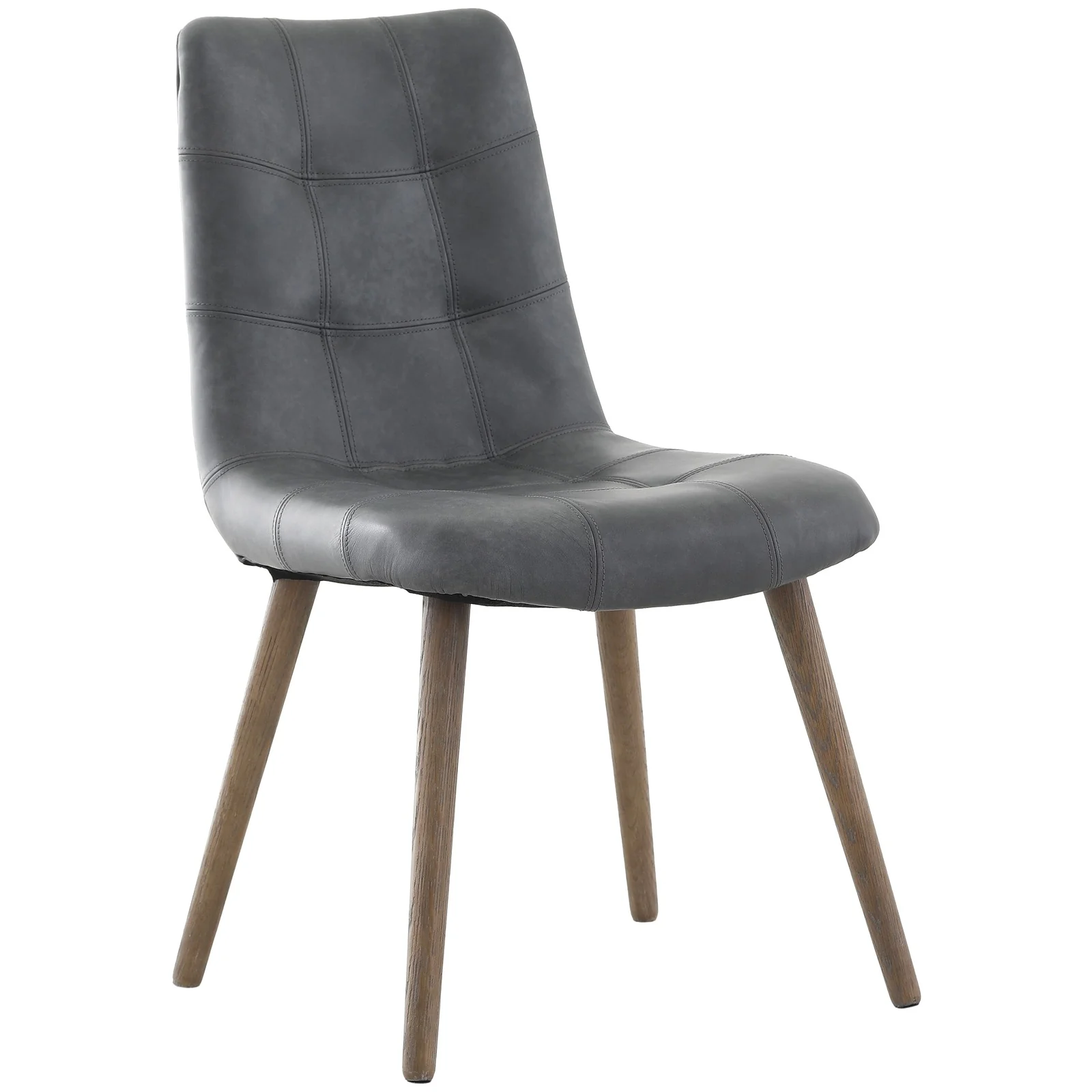 Keiichi Winchcombe Dining Chair – Grey Leather - Image 2