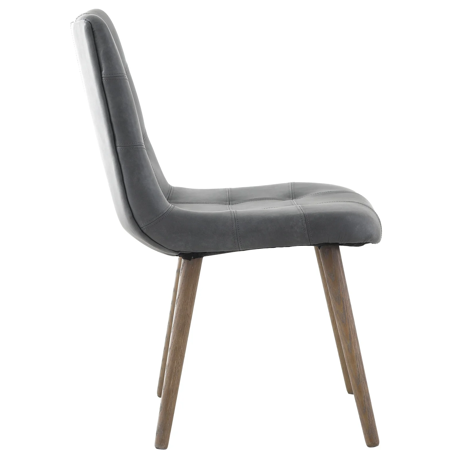 Keiichi Winchcombe Dining Chair – Grey Leather - Image 3