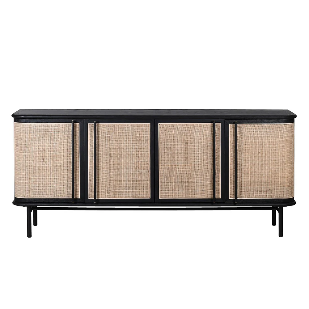 Keita Sideboard in Oak and Cane – 4 Doors