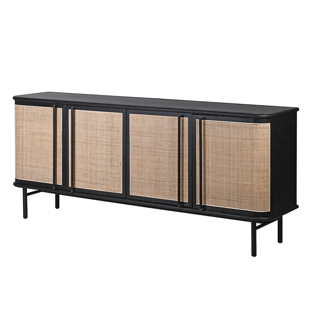 Keita Sideboard in Oak and Cane – 4 Doors - Image 2