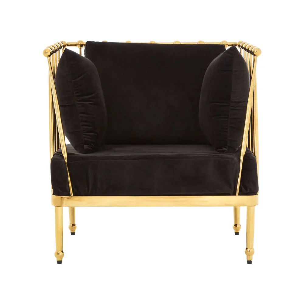 Laurent Chair with Metallic Gold Finish