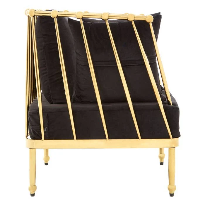 Laurent Chair with Metallic Gold Finish - Image 3