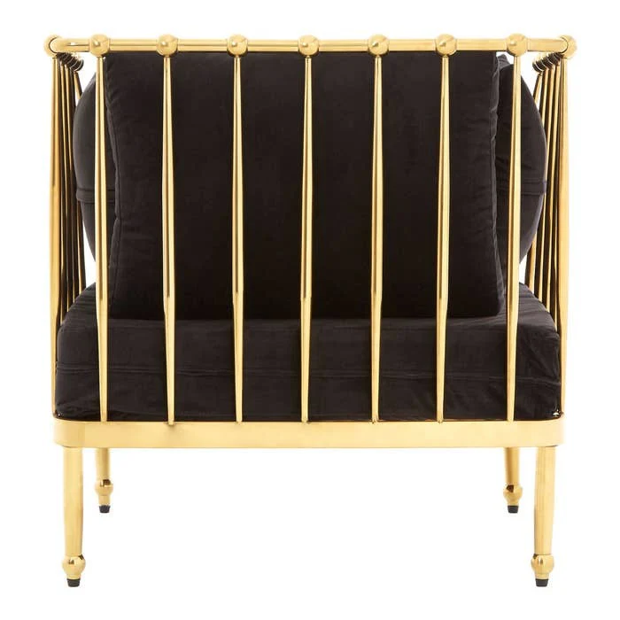 Laurent Chair with Metallic Gold Finish - Image 4