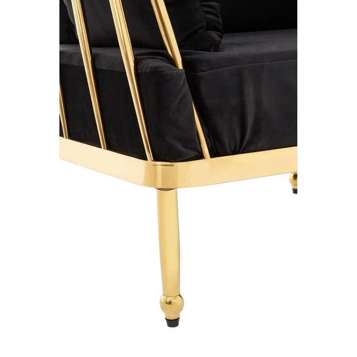 Laurent Chair with Metallic Gold Finish - Image 6
