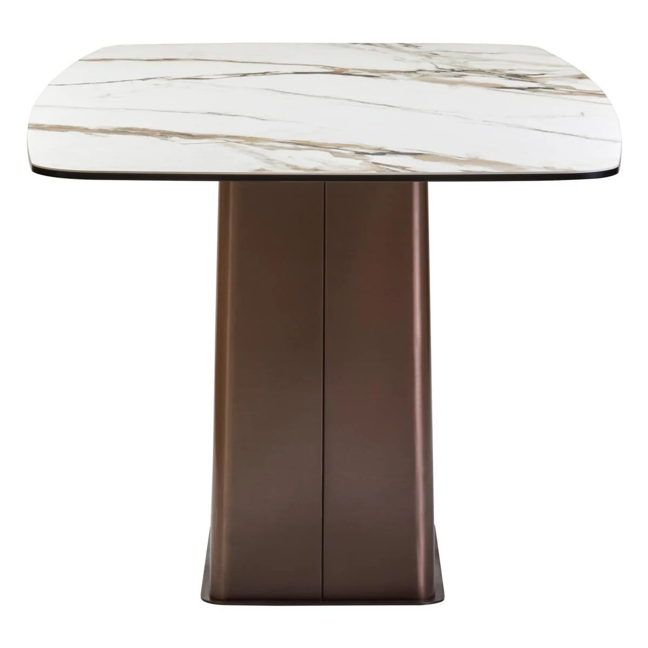 Leandro Dining Table – White Ceramic Marble Effect - Image 3