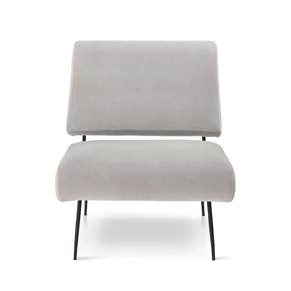 Liang & Eimil Abacus Occasional Chair - Gainsborough Ash Grey velvet