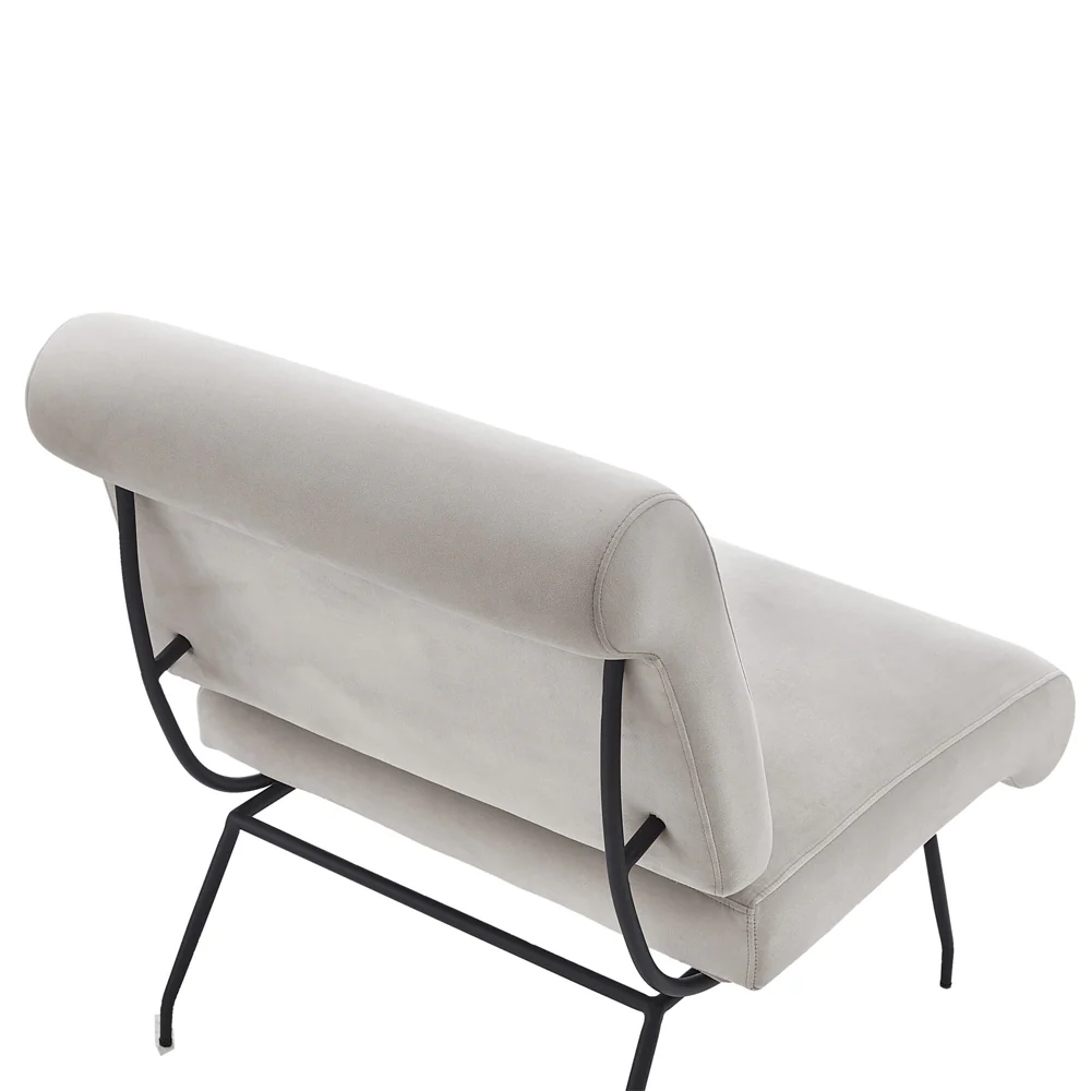 Liang & Eimil Abacus Occasional Chair - Gainsborough Ash Grey velvet - Image 4