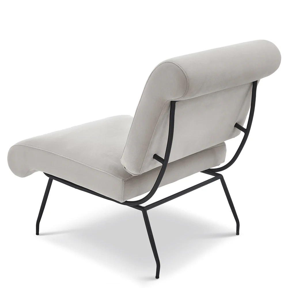 Liang & Eimil Abacus Occasional Chair - Gainsborough Ash Grey velvet - Image 5