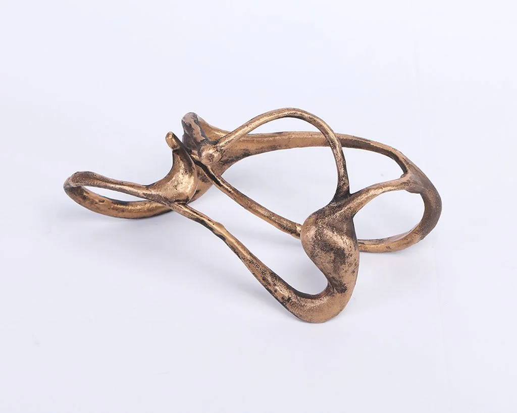 Liang & Eimil Aion Sculpture – Golden Bronze - Image 2