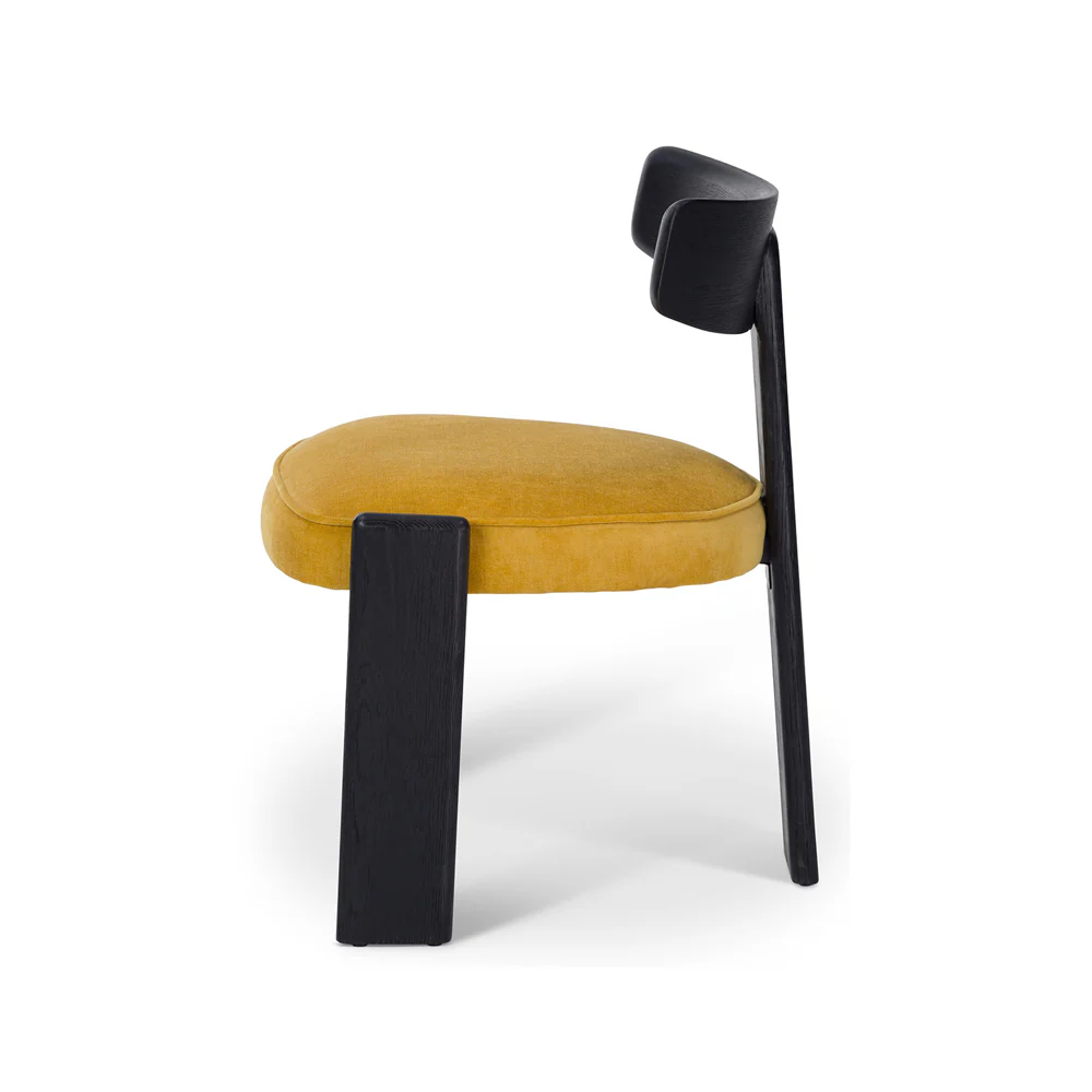 Liang & Eimil Albi Dining Chair – Morgan Ochre Chenille (Set of 2) - Image 3