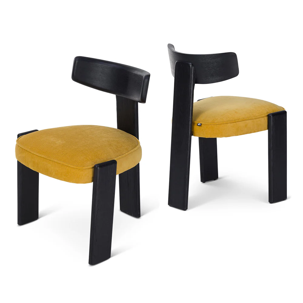 Liang & Eimil Albi Dining Chair – Morgan Ochre Chenille (Set of 2) - Image 7