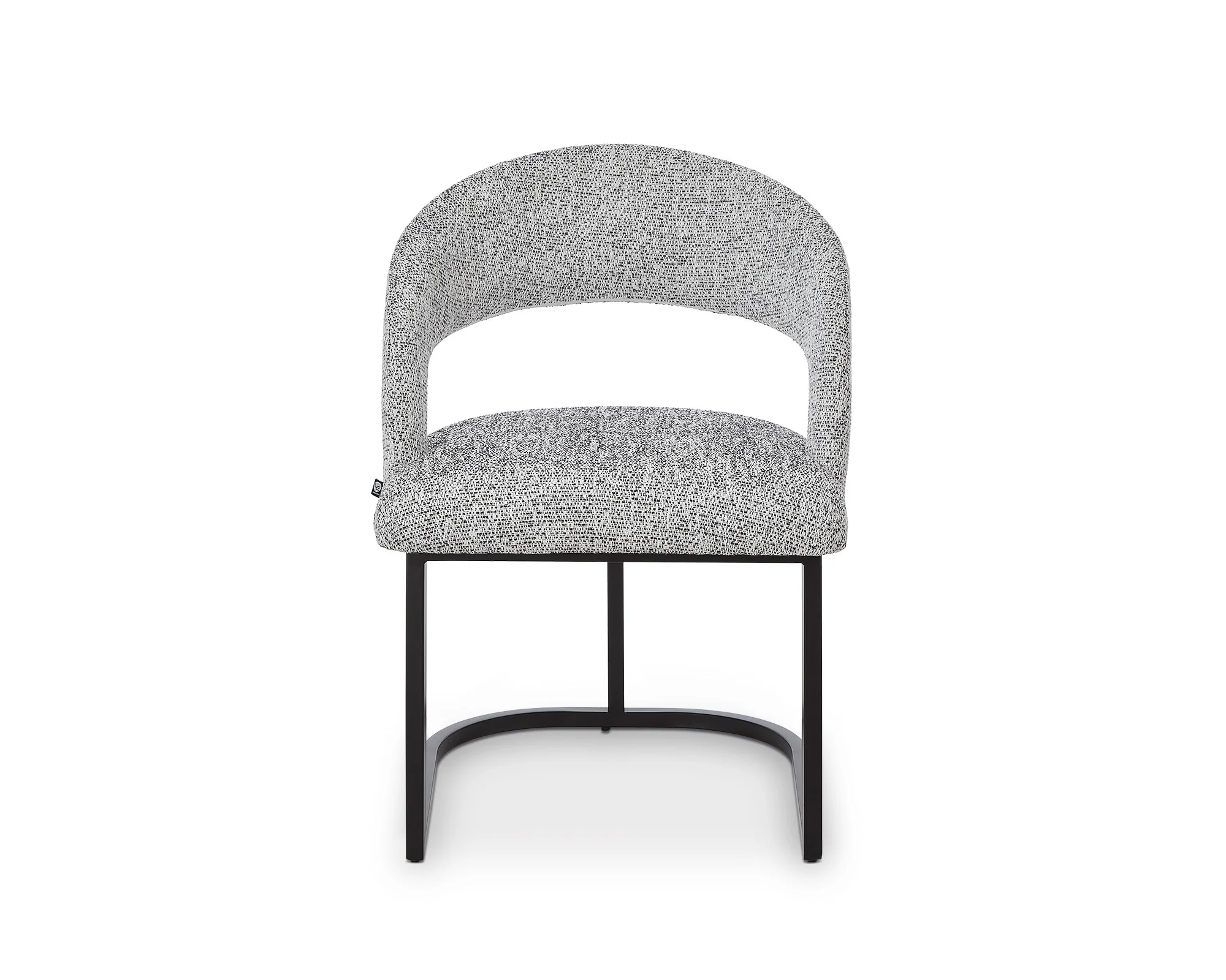 Liang & Eimil Alfie Dining Chair (CRIB 5) – Talbot Freckle & Matt Black - Image 2