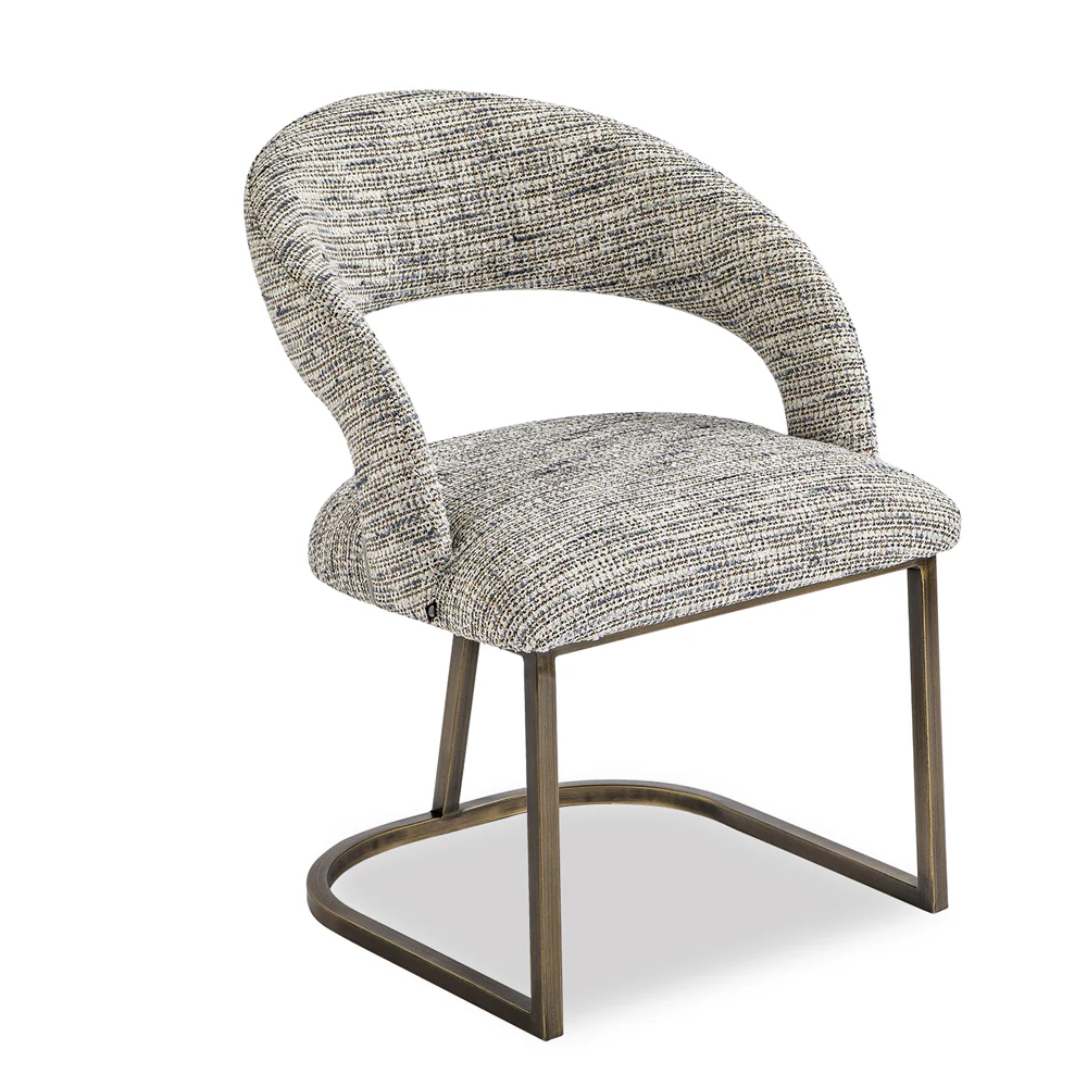 Liang & Eimil Alfie Dining Chair in Sherpa Grey Fabric - Image 2