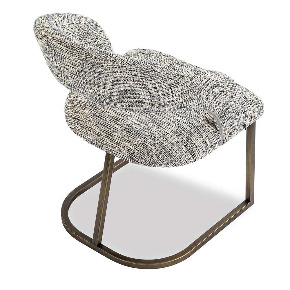Liang & Eimil Alfie Dining Chair in Sherpa Grey Fabric - Image 3