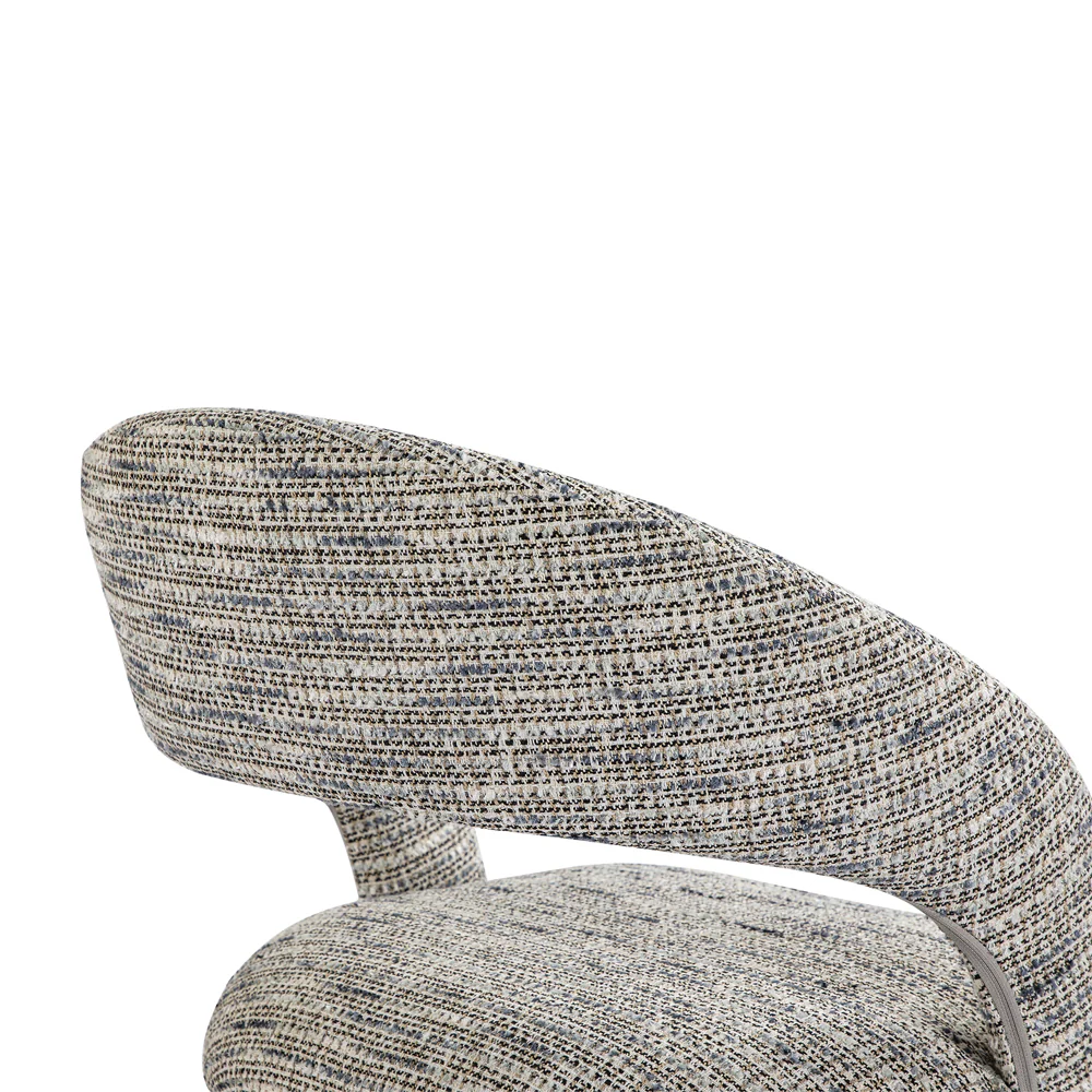 Liang & Eimil Alfie Dining Chair in Sherpa Grey Fabric - Image 4