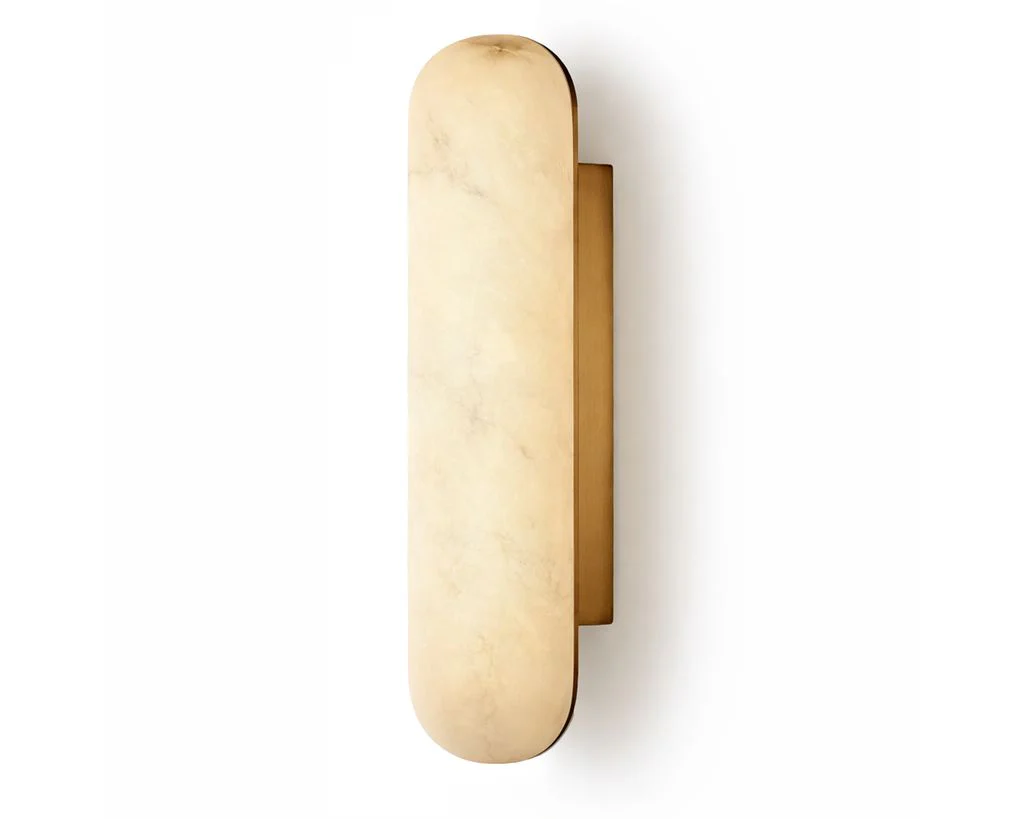 Liang & Eimil Alura IP44 Wall Light - Alabaster and Brushed Brass - Image 3