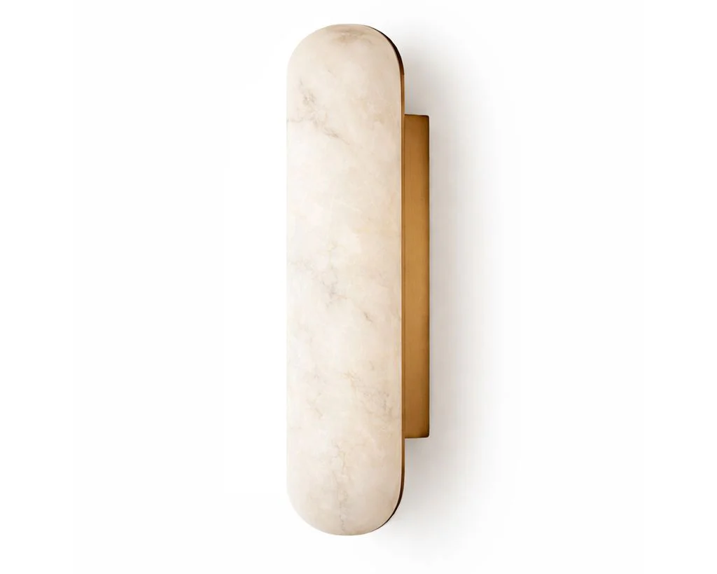 Liang & Eimil Alura IP44 Wall Light - Alabaster and Brushed Brass - Image 6