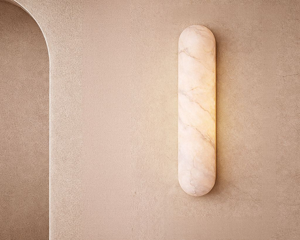 Liang & Eimil Alura IP44 Wall Light - Alabaster and Brushed Brass - Image 7