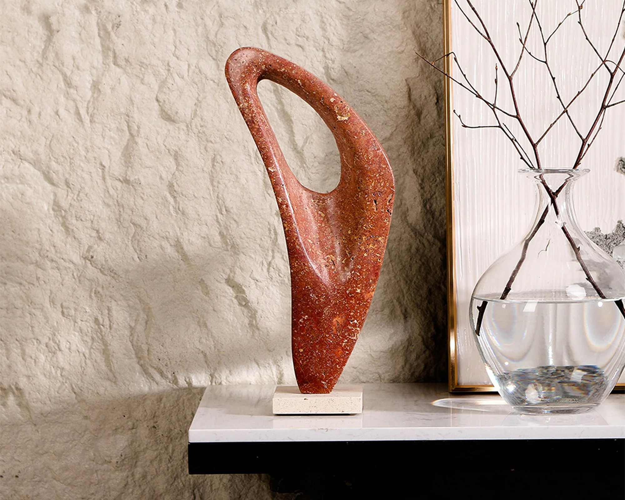 Liang & Eimil Arcadia Sculpture – Red & Beige - Image 2