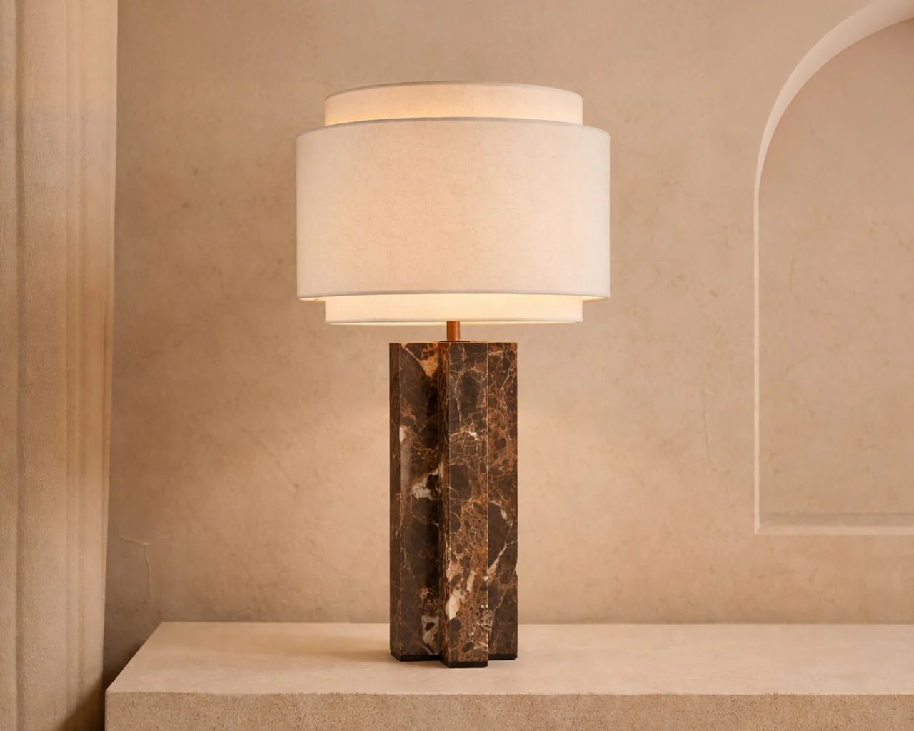 Liang & Eimil Asos Table Lamp – Brown Emperador Marble - Image 6