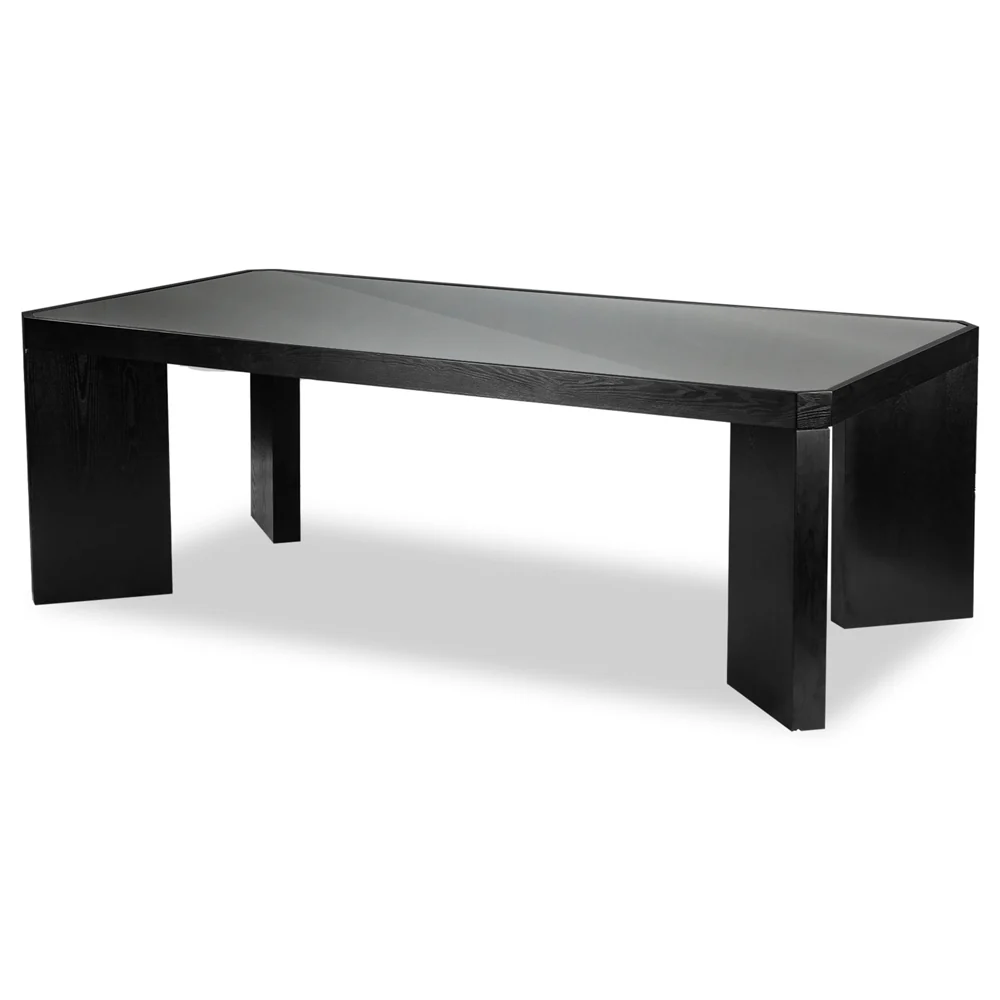Liang & Eimil Baltimore Dining Table in Black Ash and Glass - Image 2