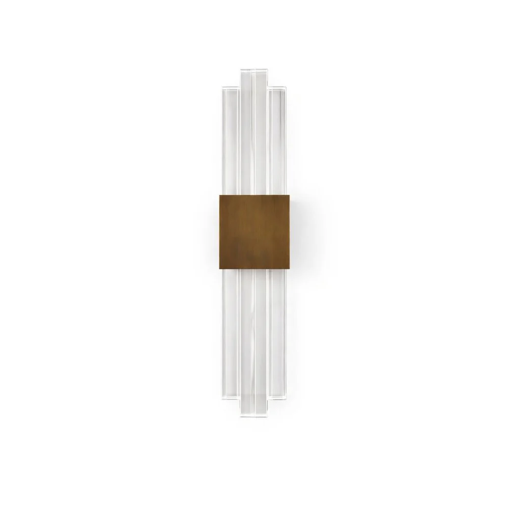 Liang & Eimil Bravura IP44 Wall Light - Acrylic and Brushed Brass