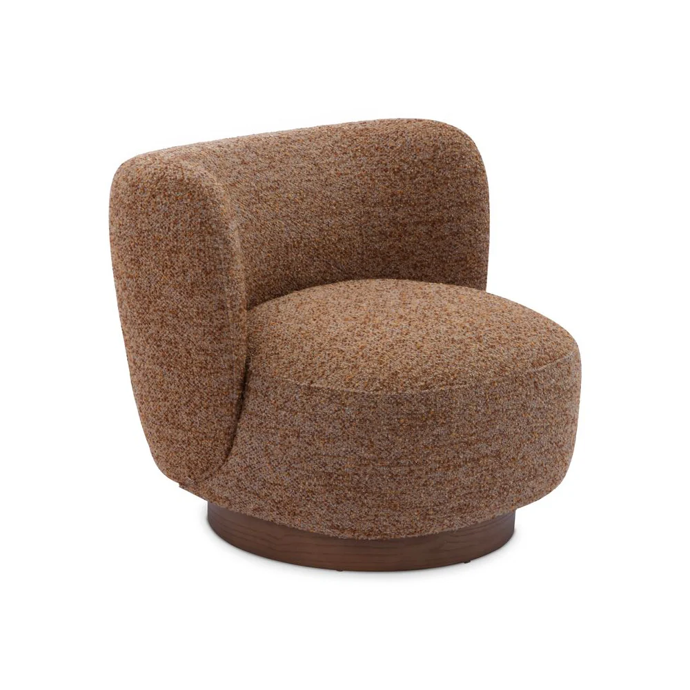 Liang & Eimil Bruno Swivel Occasional Chair – Norfolk Brown & Mid Brown - Image 2